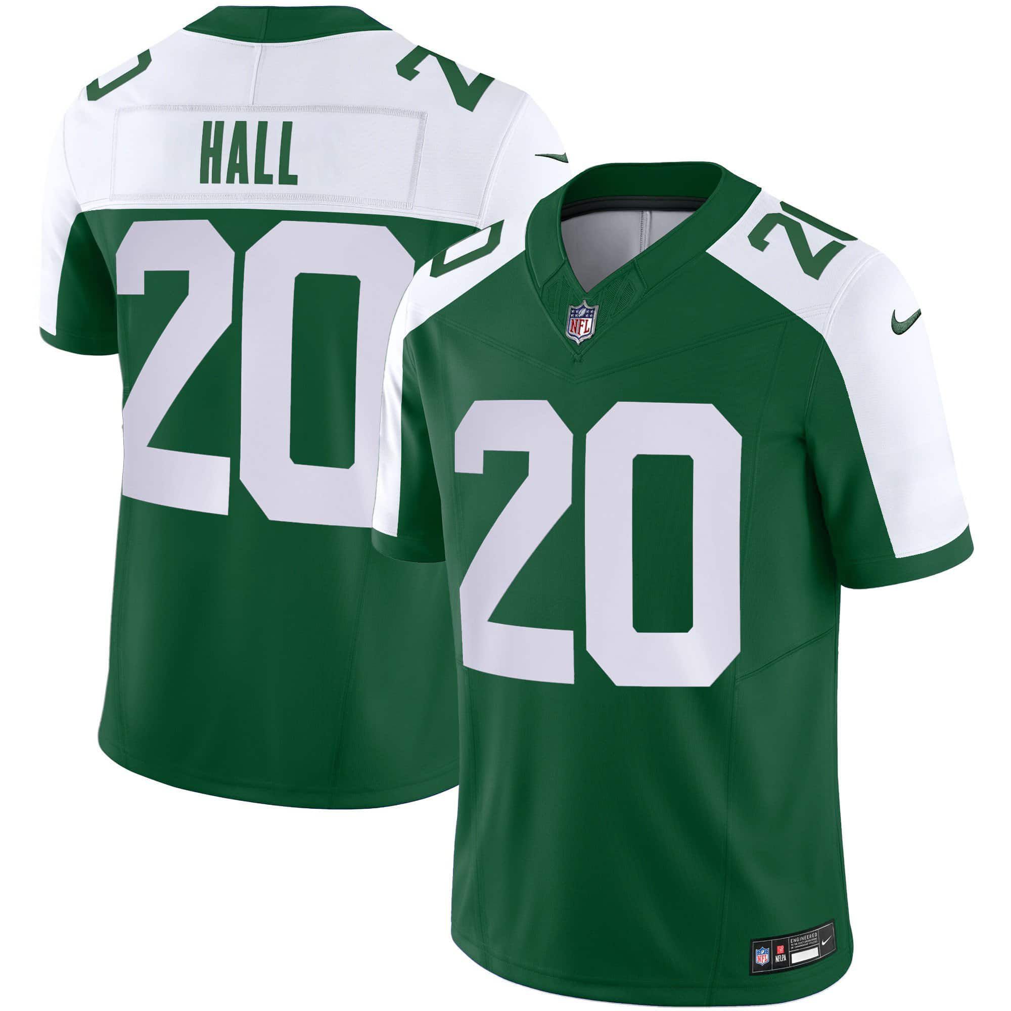 Men New York Jets #20 Hall Green 2024 Nike Limited NFL Jersey style 1